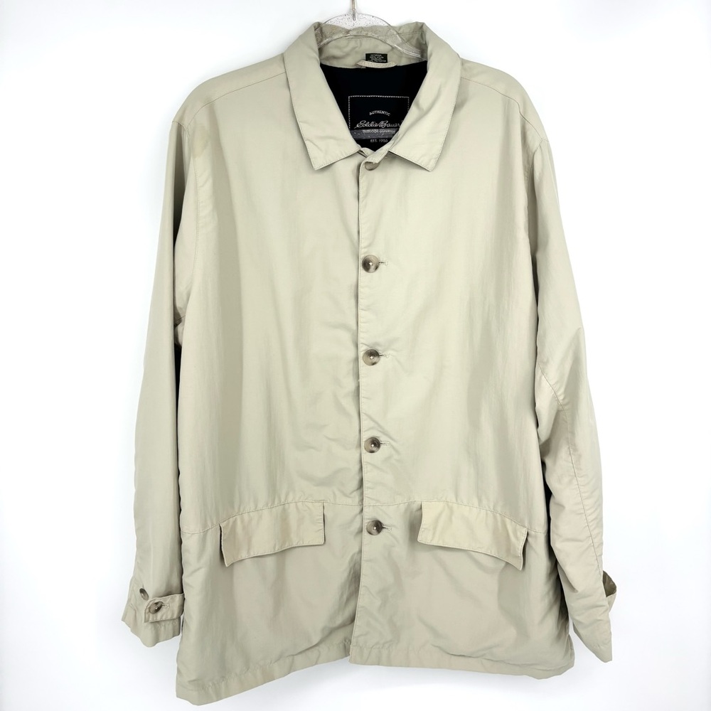 Eddie Bauer Men's Light Weight Trench Coat Size XL